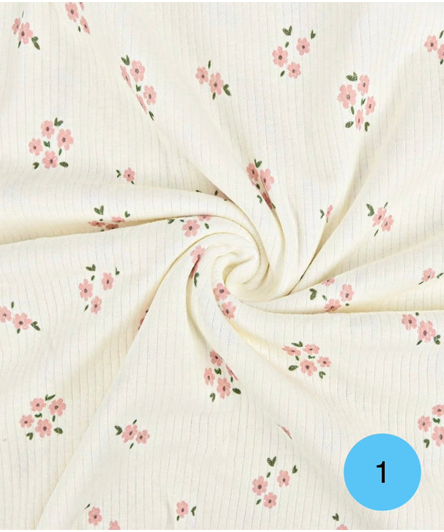 Maglina rib fiori/cuori