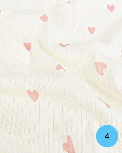 Maglina rib fiori/cuori