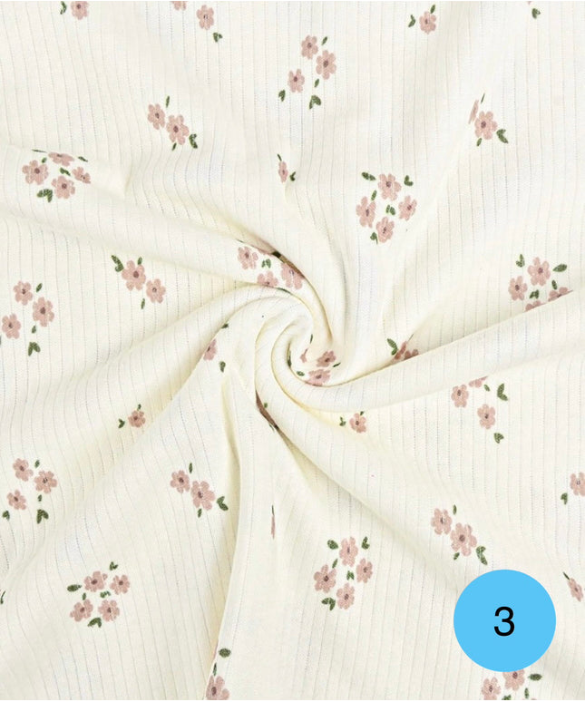 Maglina rib fiori/cuori