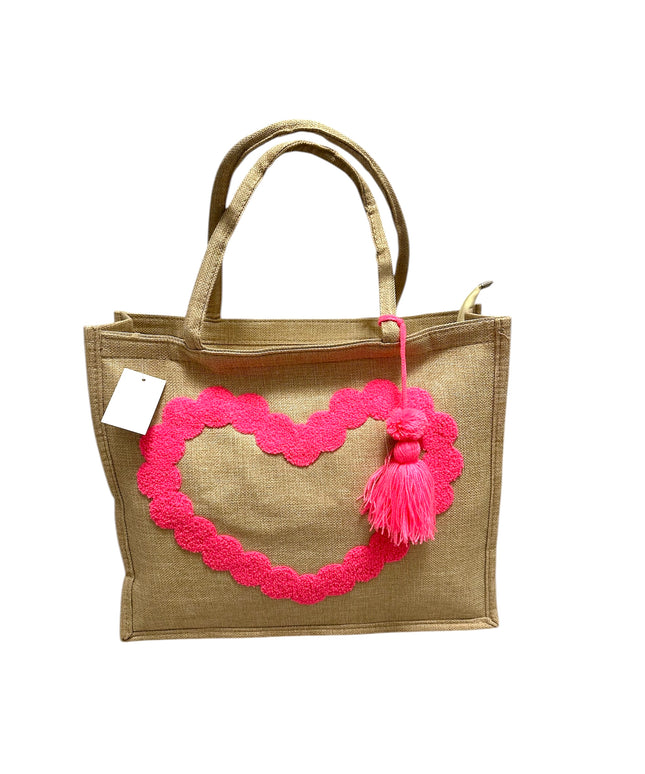 Borsa juta cuore