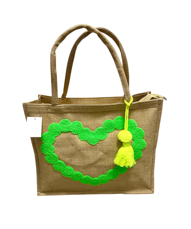 Borsa juta cuore