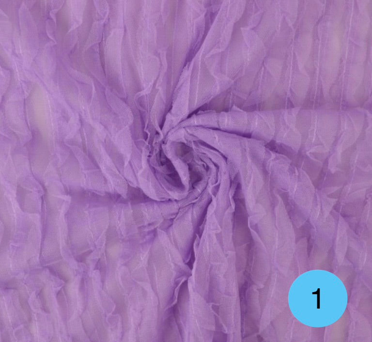 Tulle Plissé Volant H.150 cm