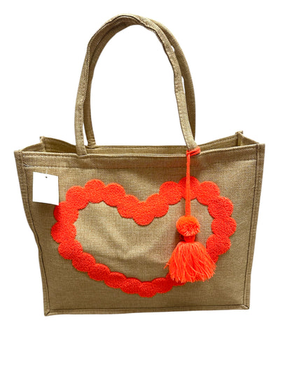 Borsa juta cuore