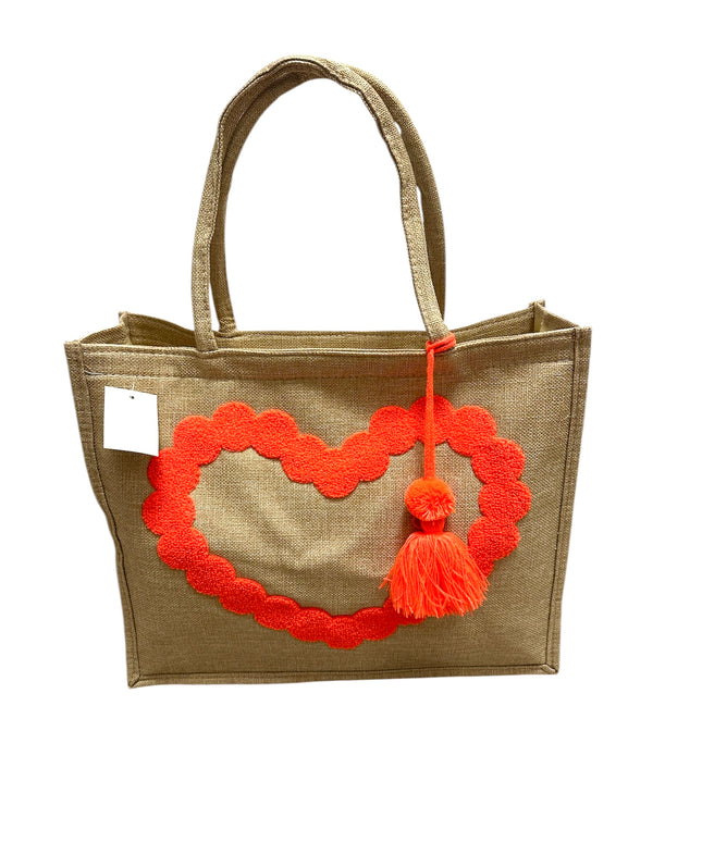 Borsa juta cuore