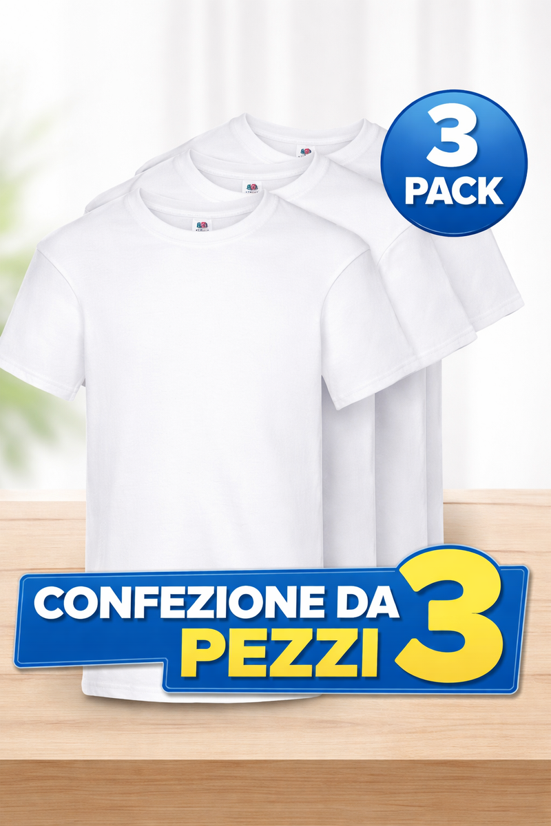 T-Shirt Basic Manica Corta – Set da 3