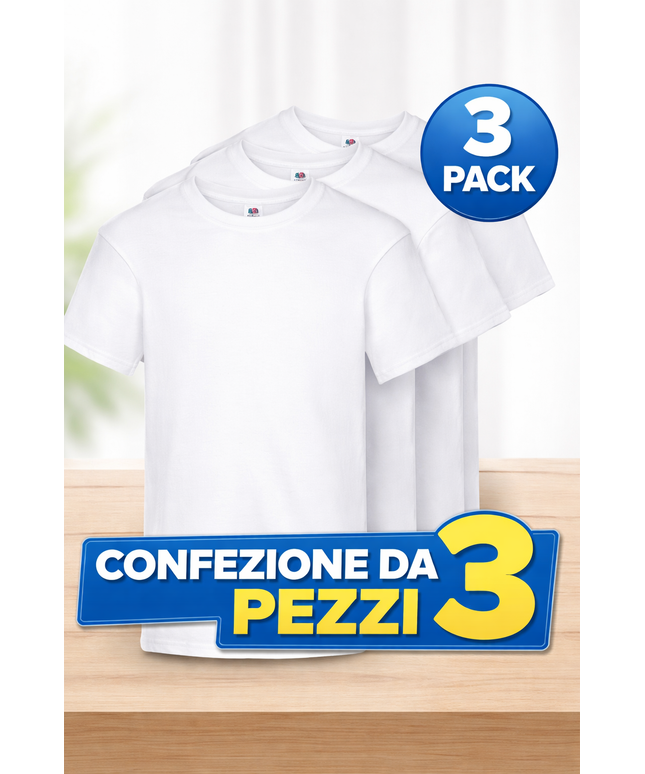 T-Shirt Basic Manica Corta – Set da 3