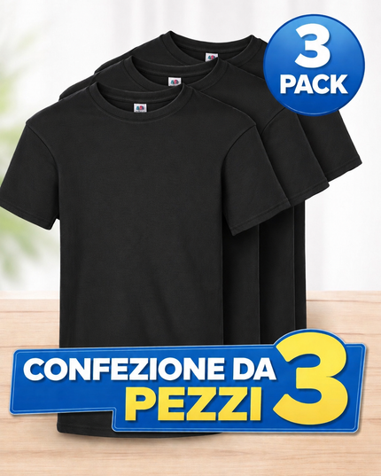 T-Shirt Basic Manica Corta – Set da 3